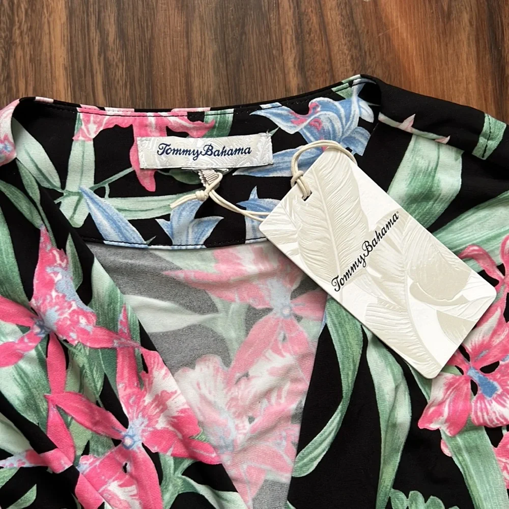 Tommy Bahama Clara Orchid Isle Faux Wrap Dress - Picture 8 of 12